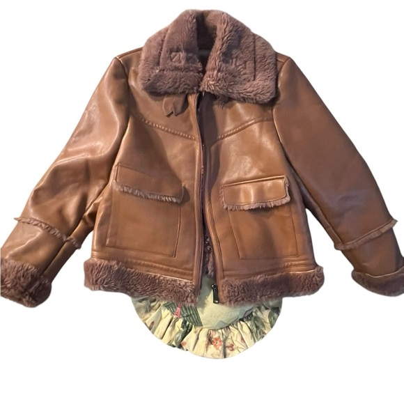 Bagatelle Shearling Lined Leather Jacket Size large - Picture 10 of 10